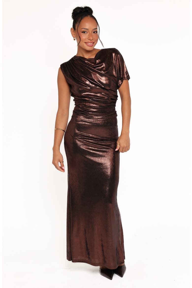 Rowyn Metallic Crop Top, Alternate, color, BRONZE