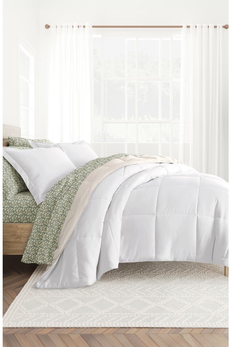 7-Piece Assorted Reversible Comforter Set, Alternate, color, WHITE