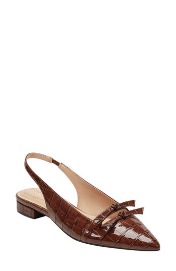 Bandolino Womens Aleeza Slingback Dress Flats In Brown