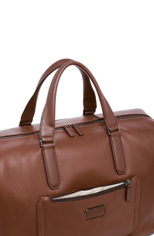 Tumi Nelson Leather Duffle Bag In Cognac