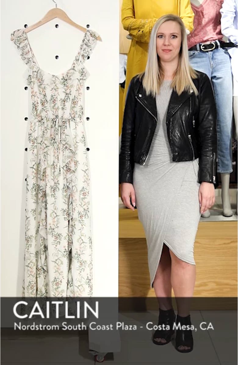 Isabella Floral Stripe Cross Back Maxi Dress, sales video thumbnail