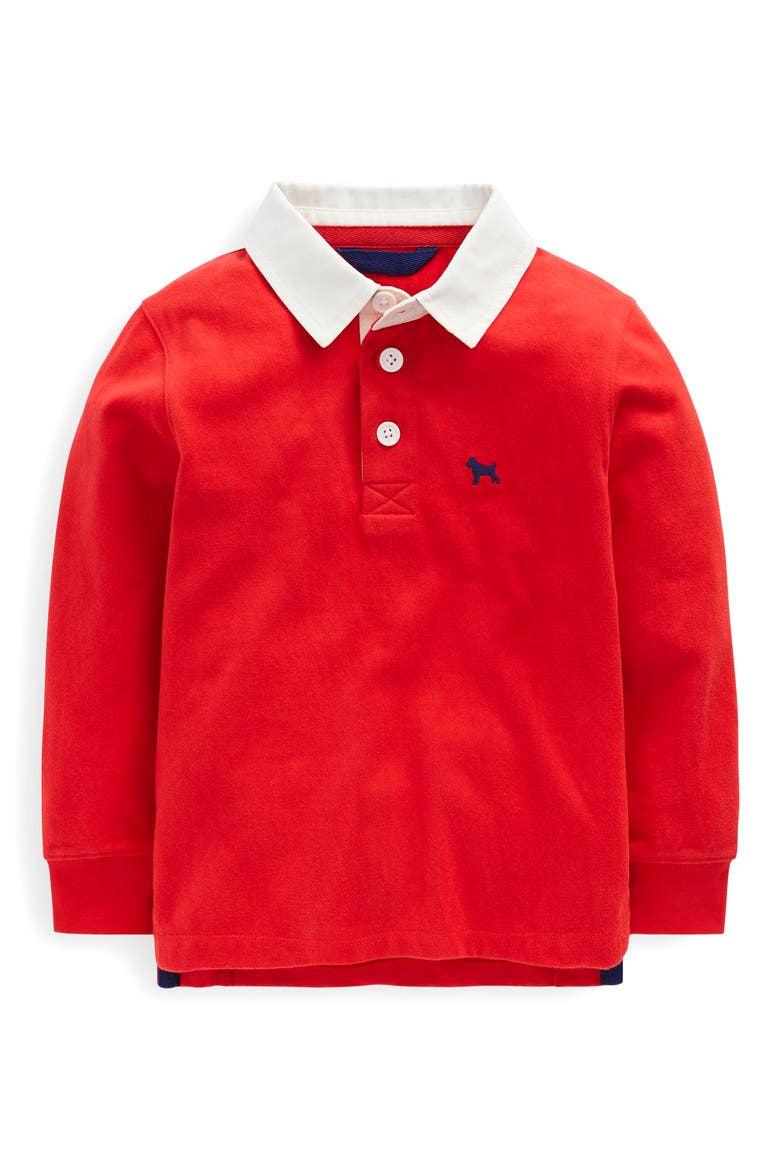 Kids' Classic Cotton Rugby Shirt, Main, color, ROCKABILLY RED
