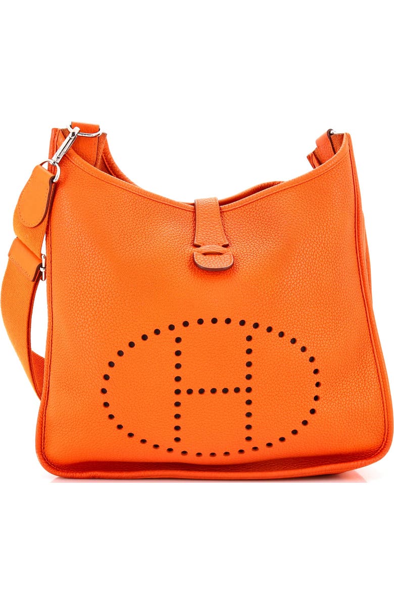 Pre-Owned Hermes Evelyne Bag Gen III Clemence GM, Main, color, Feu