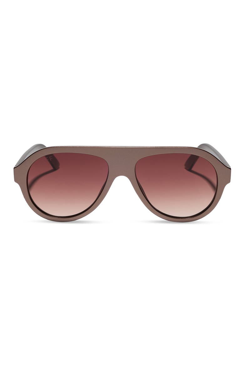 Lyla Aviator Sunglasses, Main, color, PEARLED UMBER/ BROWN GRADIENT