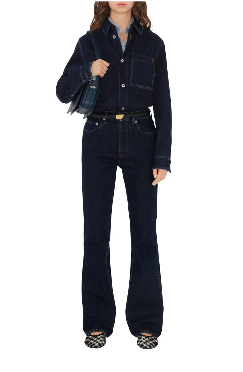 Burberry Regular Fit Denim Shirt, Main, color, 