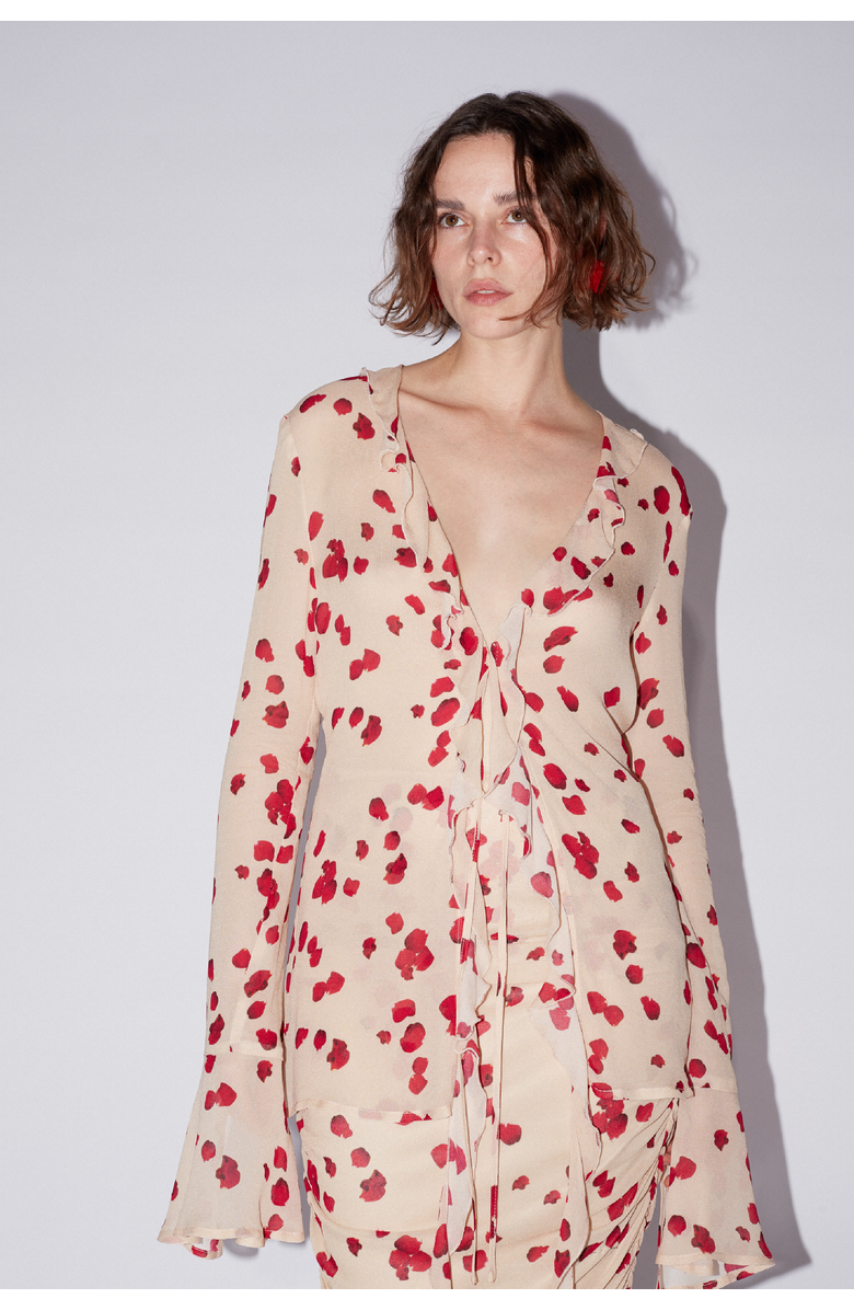 SAEMDI Rose Chiffon Top, Alternate, color, Nude Rose