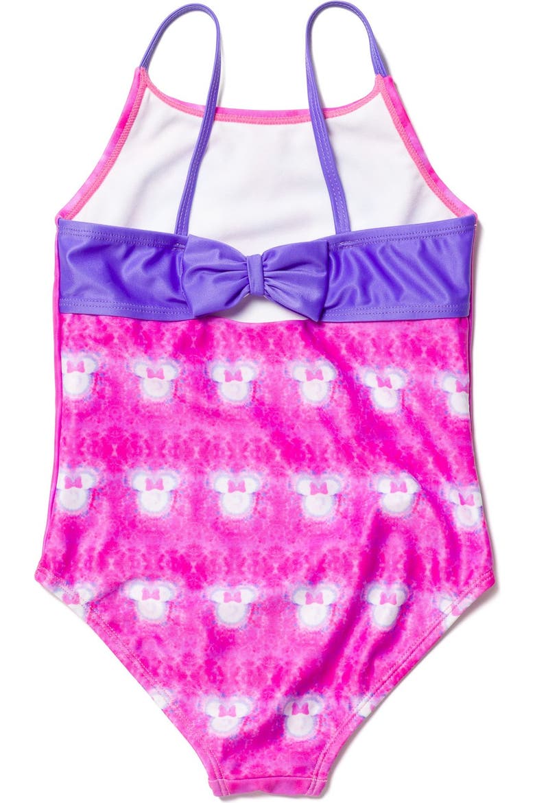 Minnie Mouse Sleeveless One Piece Bathing Suit, Alternate, color, Minnie Tie Dye Purple