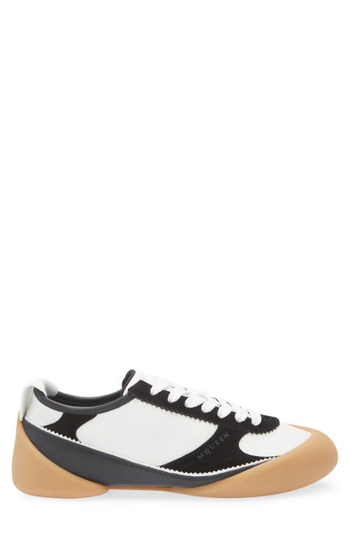 Alexander Mcqueen Oversized Calfskin Sneakers With Distinctive Rounded Sole In Multi