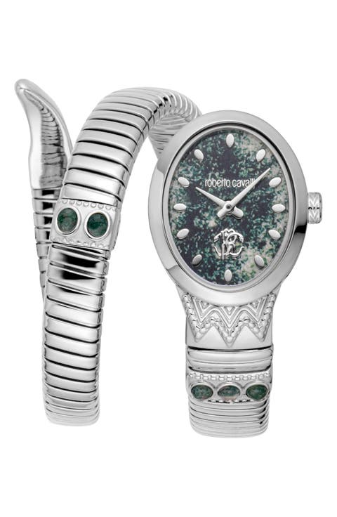 Serpente Ornato Snake Wraparound Bracelet Watch, 22.5mm x 34mm