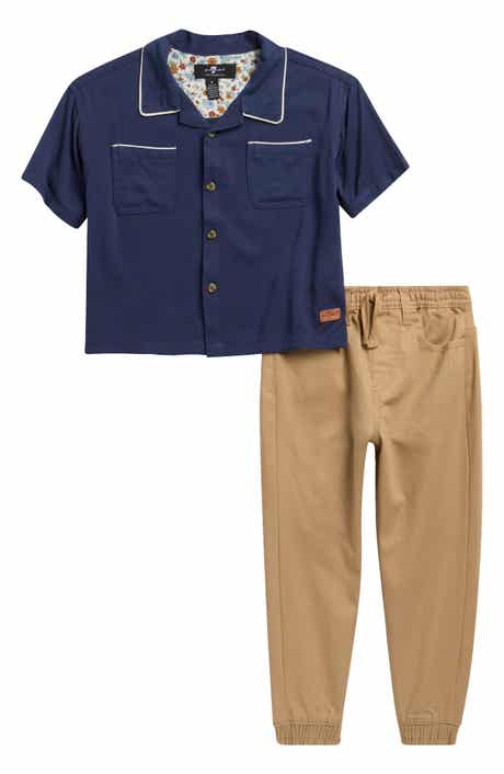 Kids' Camp Shirt & Jogger Pants Set