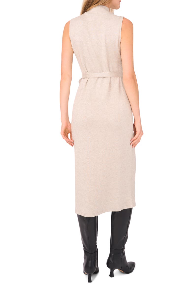 Tie Waist Mock Neck Sweater Midi Dress, Alternate, color, DUSTY OATMEAL HEATHER