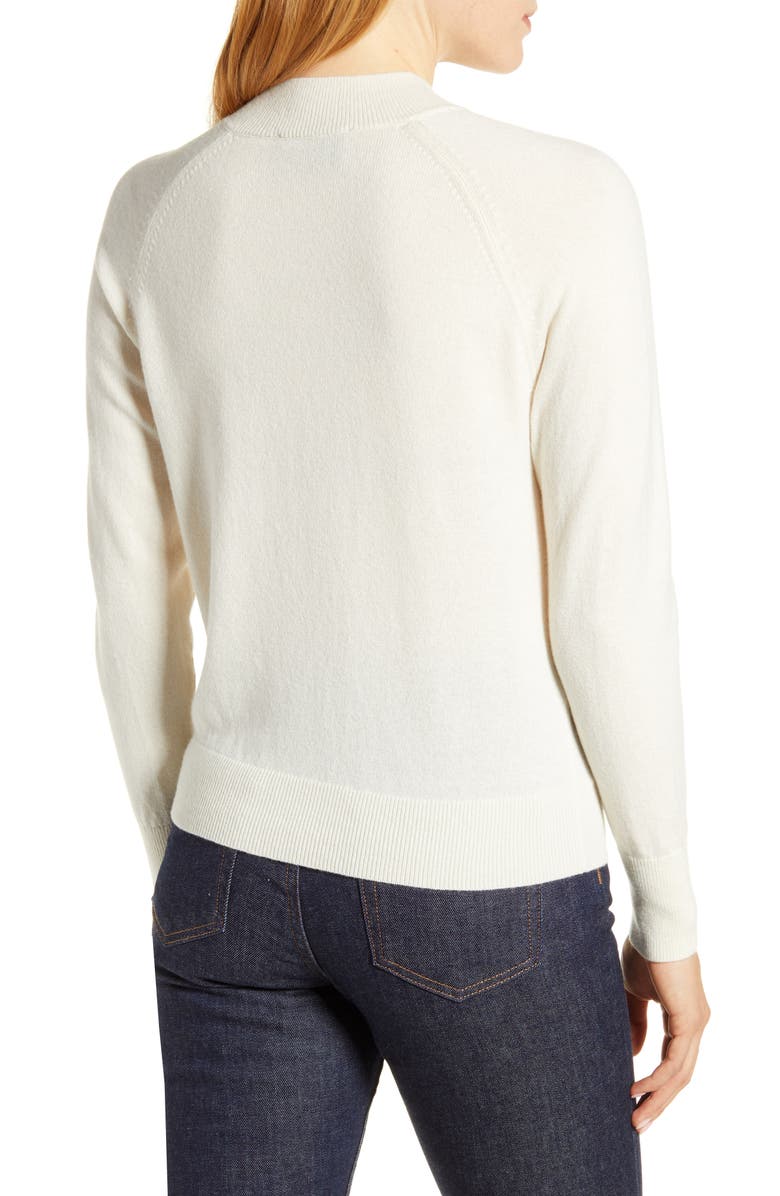 Everlane The Cashmere Raglan Mock Neck Sweater, Alternate, color,