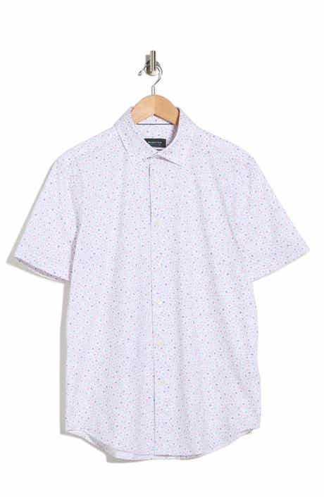 Bugatchi Miles OoohCotton® Floral Short Sleeve Button-Up Shirt