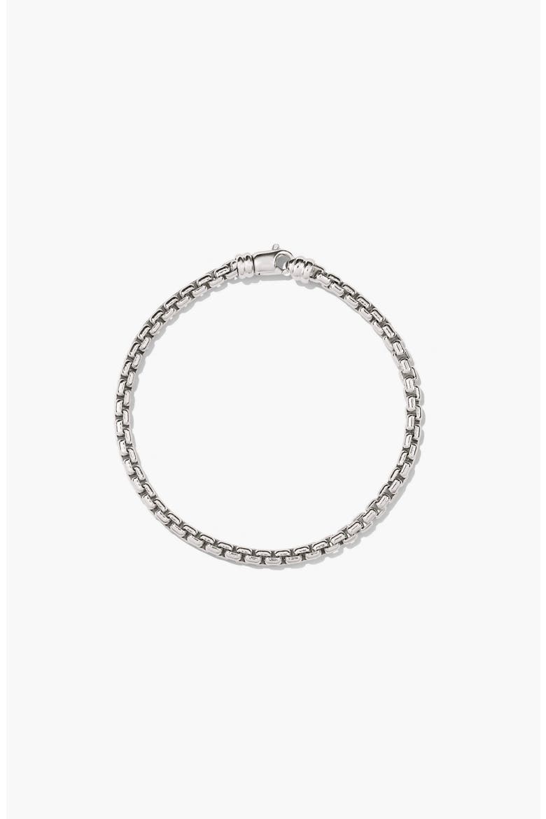 Round Box Chain Bracelet, Main, color, Sterling Silver