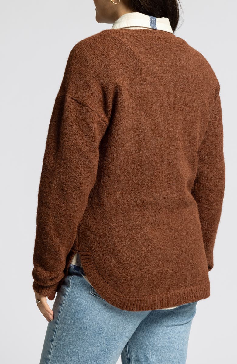 Thread & Supply Flora Crewneck Sweater, Alternate, color, Heather Rust