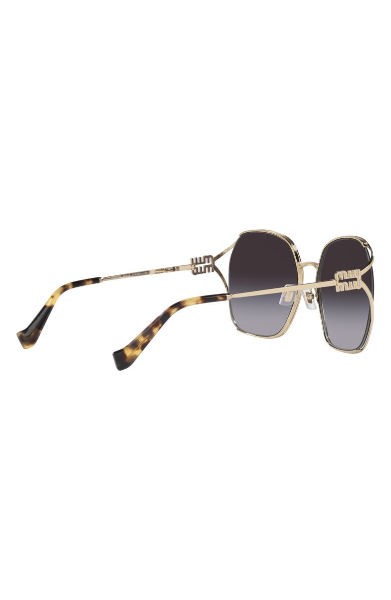 Miu Miu 60mm Gradient Round Sunglasses, Alternate, color, 