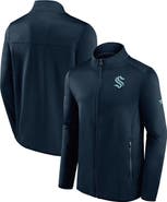 FANATICS Men's Fanatics Branded Deep Sea Blue Seattle Kraken Authentic Pro Rink Fleece Full-Zip Jacket