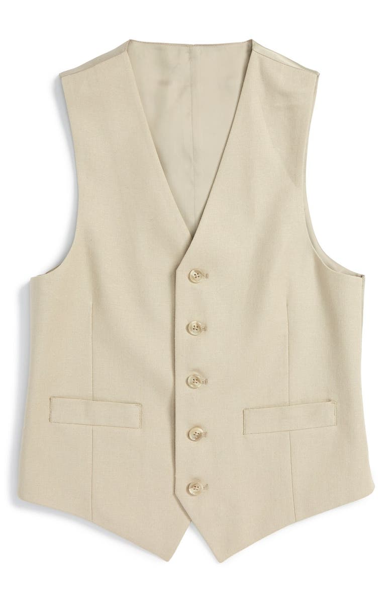 Michael Kors Linen Blend Vest, Main, color, 