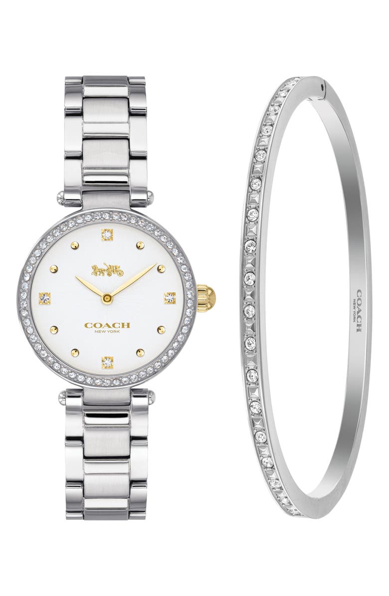 COACH Park Crystal Bracelet Watch, 26mm and Bangle Bracelet, Main, color,