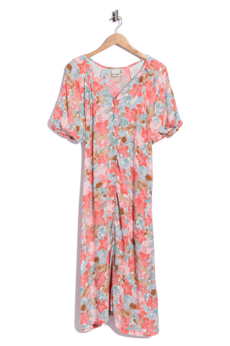 Floral Print Tie Waist Dress, Alternate, color, MULIT FLOWER AOP