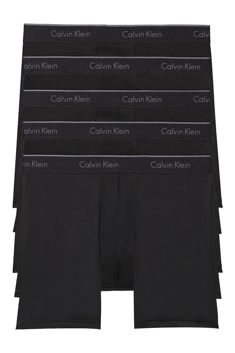 5-Pack Micro Stretch Boxer Briefs, Main, color, BLACK