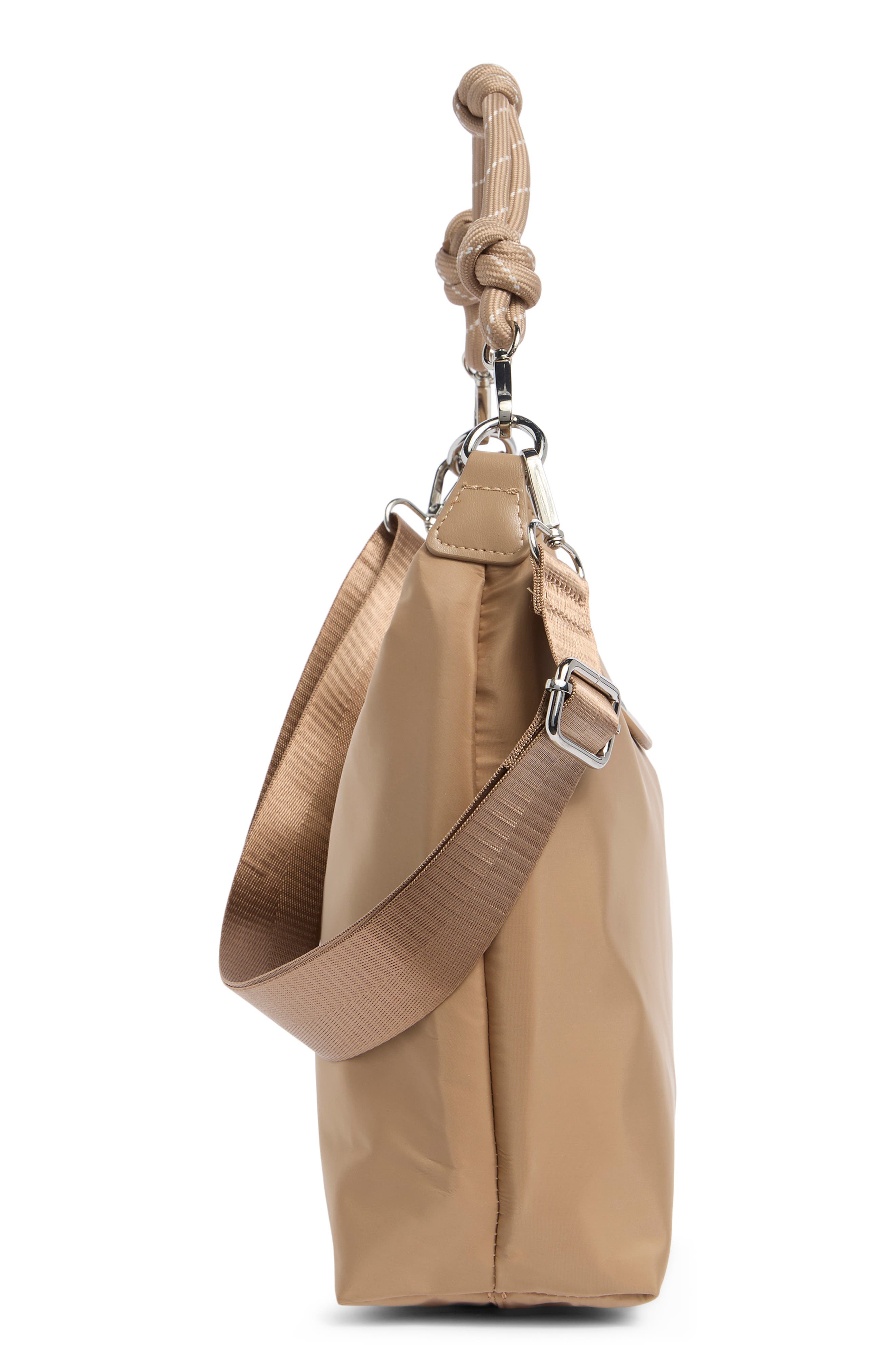 Nylon Flap Crossbody Bag, Alternate, color, BEIGE