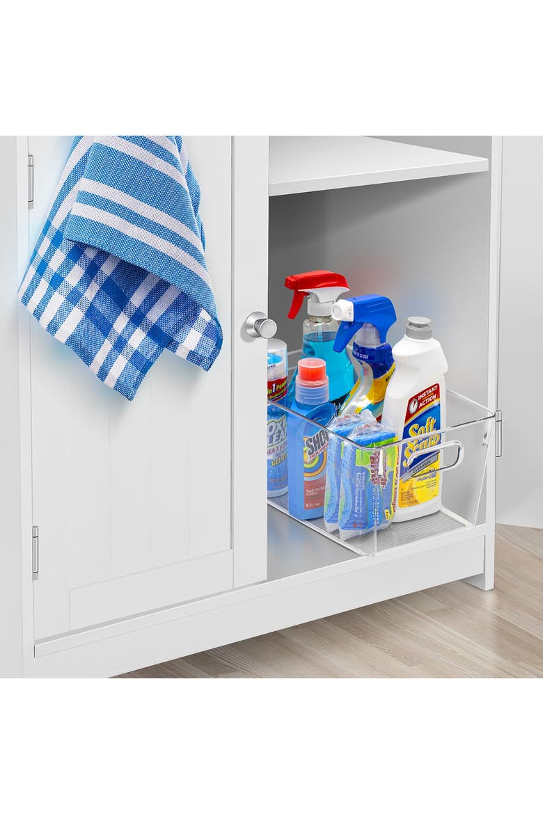 Big Square Handle Fridge Bin - Set of 4, Alternate, color, CLEAR
