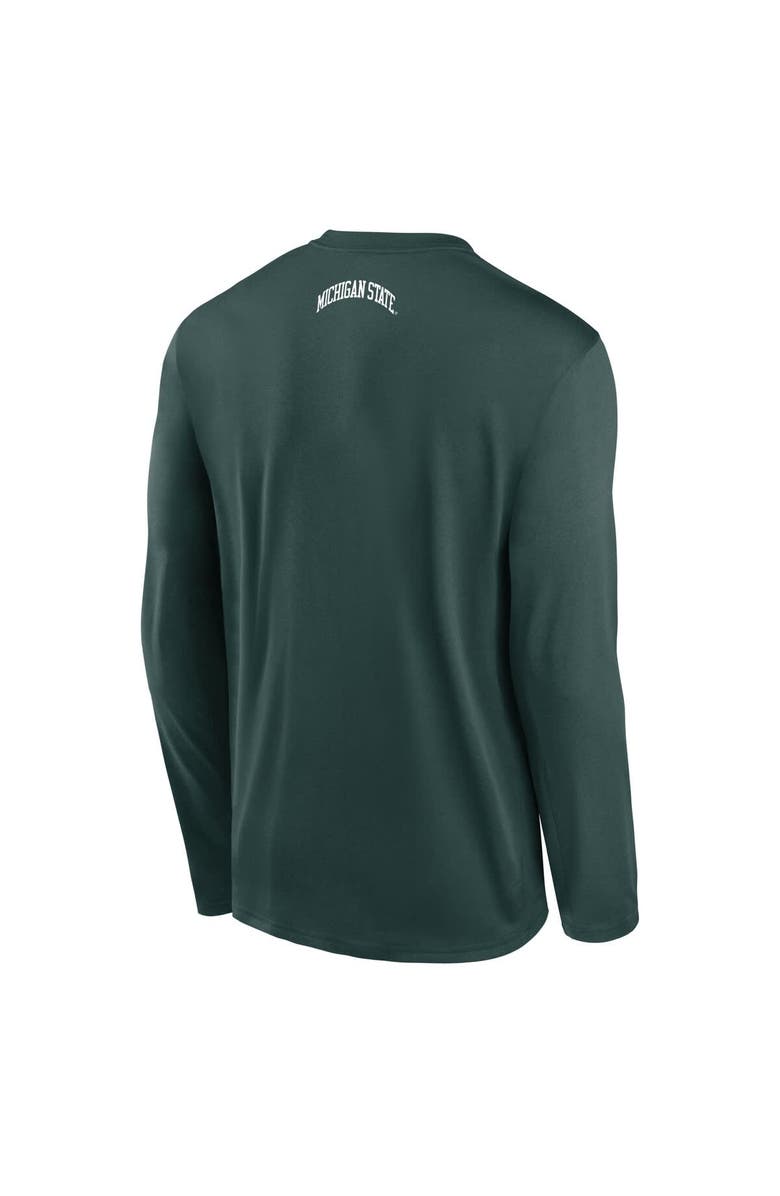 Nike Men's Nike Green Michigan State Spartans On-Court Basketball Shootaround Performance Long Sleeve T-Shirt, Alternate, color, Green