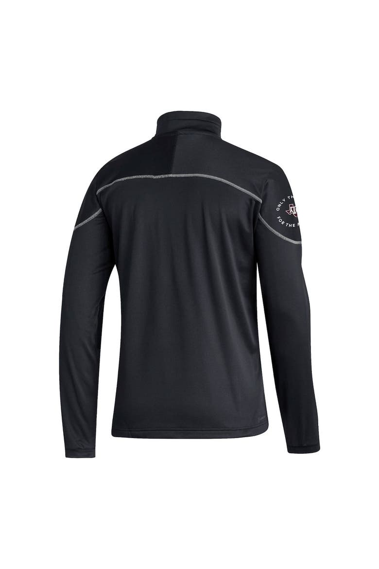 Men's adidas Black Texas A&M Aggies AEROREADY Knit Quarter-Snap Jacket, Alternate, color, Black