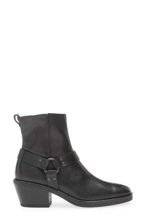 Paul Green West Bootie In Black Leather