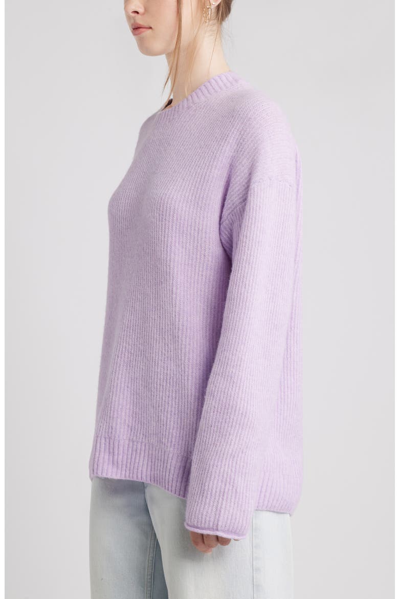 Fuzzy Oversize Sweater, Alternate, color, PURPLE FEMININE