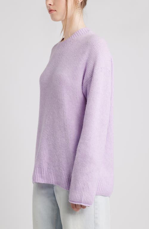 Bp. Fuzzy Oversize Sweater In Purple