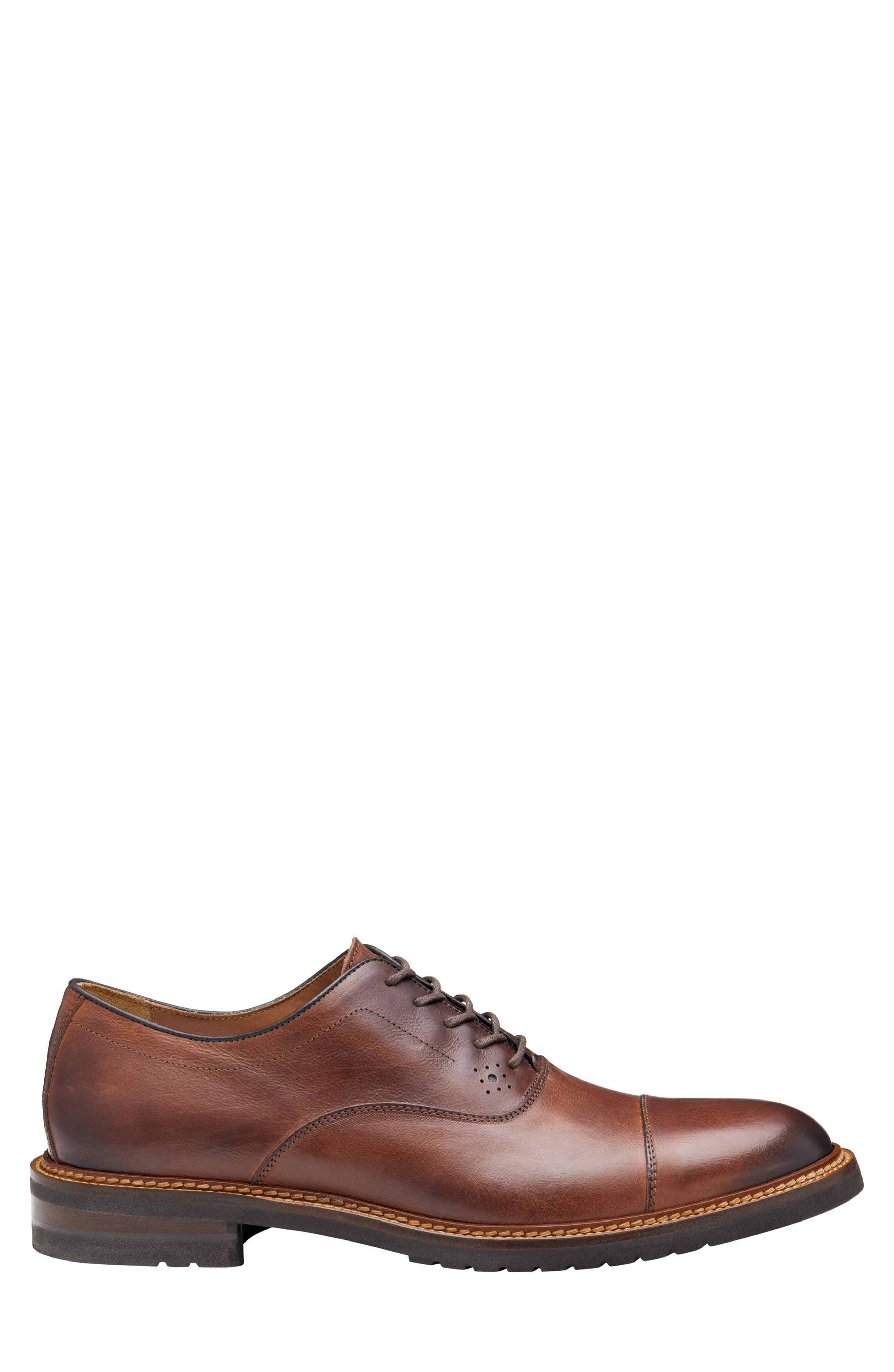 Johnston 
Murphy Hartford Cap Toe Oxford, Alternate, color, Tan Italian Calfskin