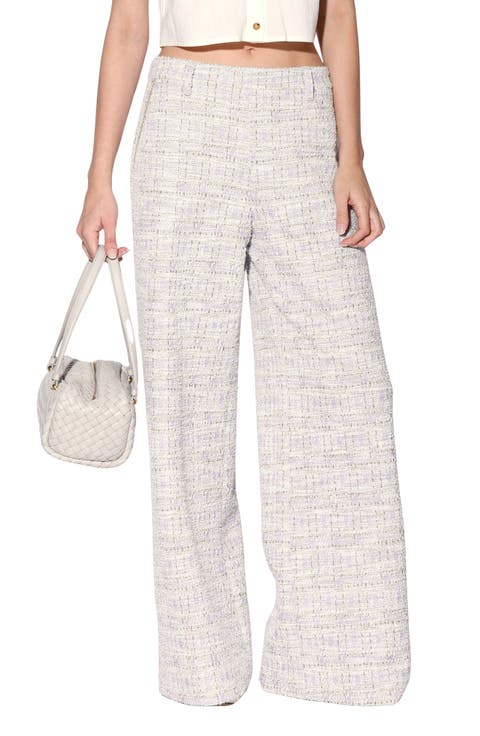 Sandro Tweed Wide Leg Pants