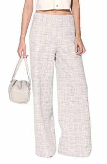 Walter Baker Sandro Tweed Wide Leg Pants