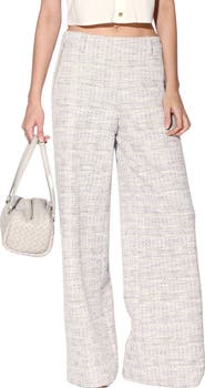 Walter Baker Sandro Tweed Wide Leg Pants