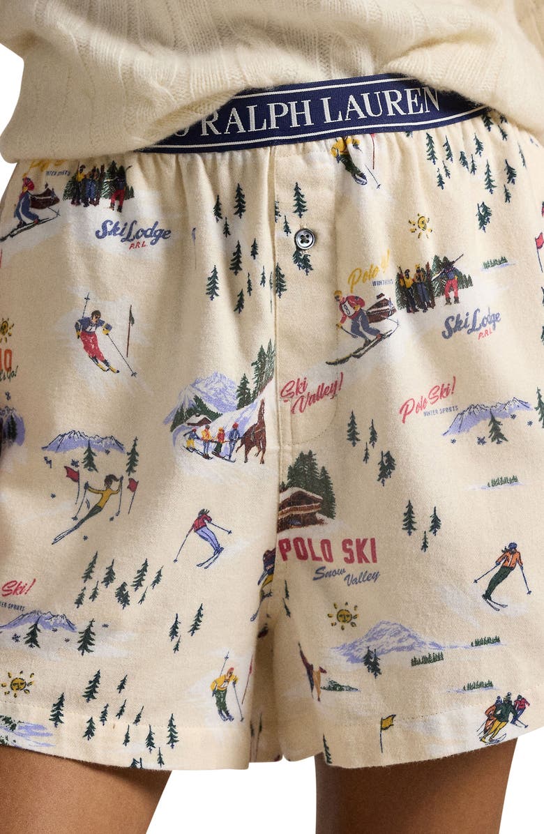 Polo Ralph Lauren Print Cotton Boxer Pajama Shorts, Alternate, color, 
