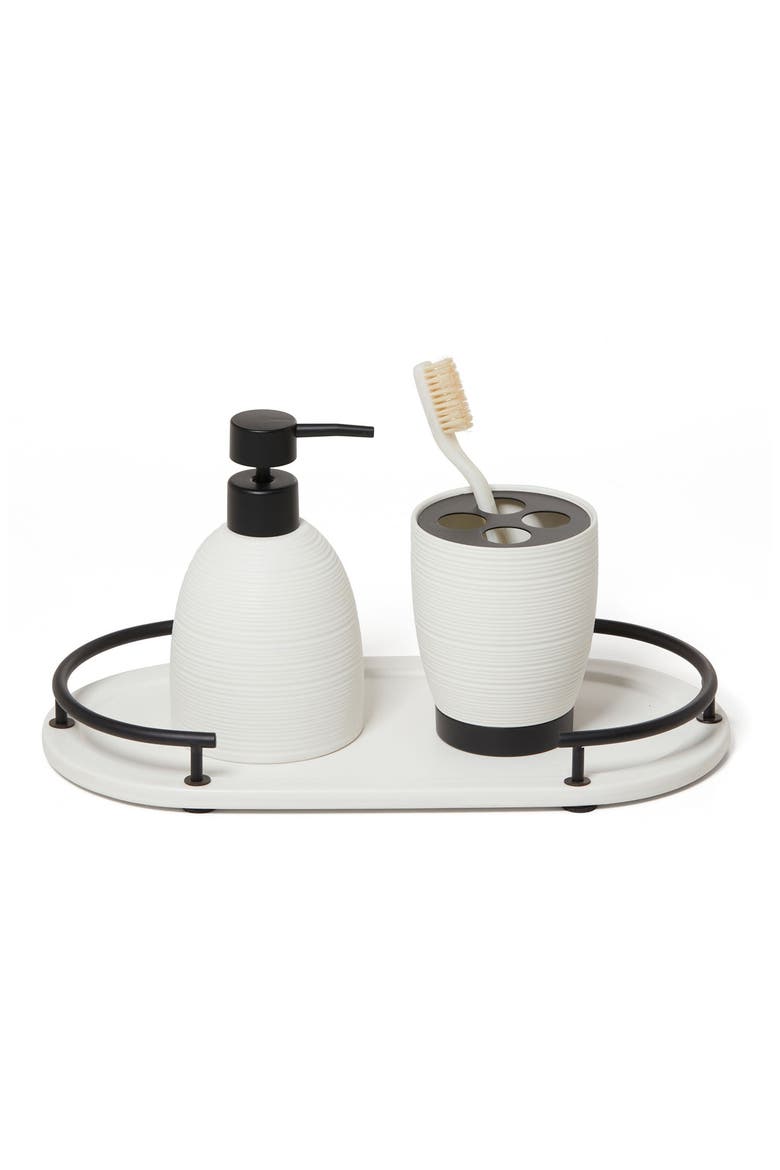 Dubai 3-Piece Bathroom Accessory Set, Alternate, color, WHITE