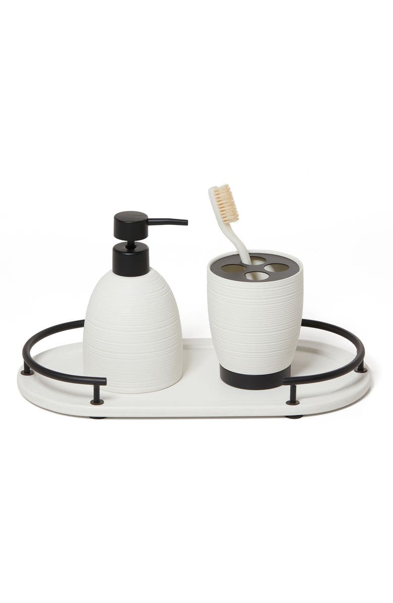 ROSELLI TRADING COMPANY Dubai 3-Piece Bathroom Accessory Set, Alternate, color, White