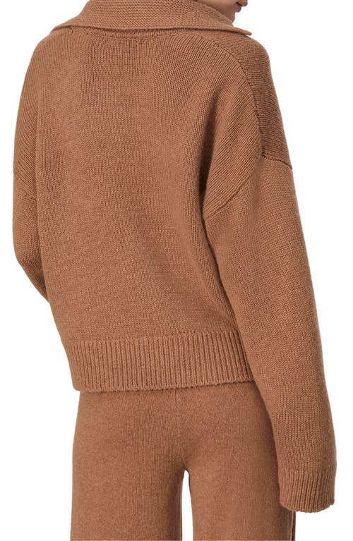 Rag & Bone Danica Wool-blend Polo Jumper In Camel
