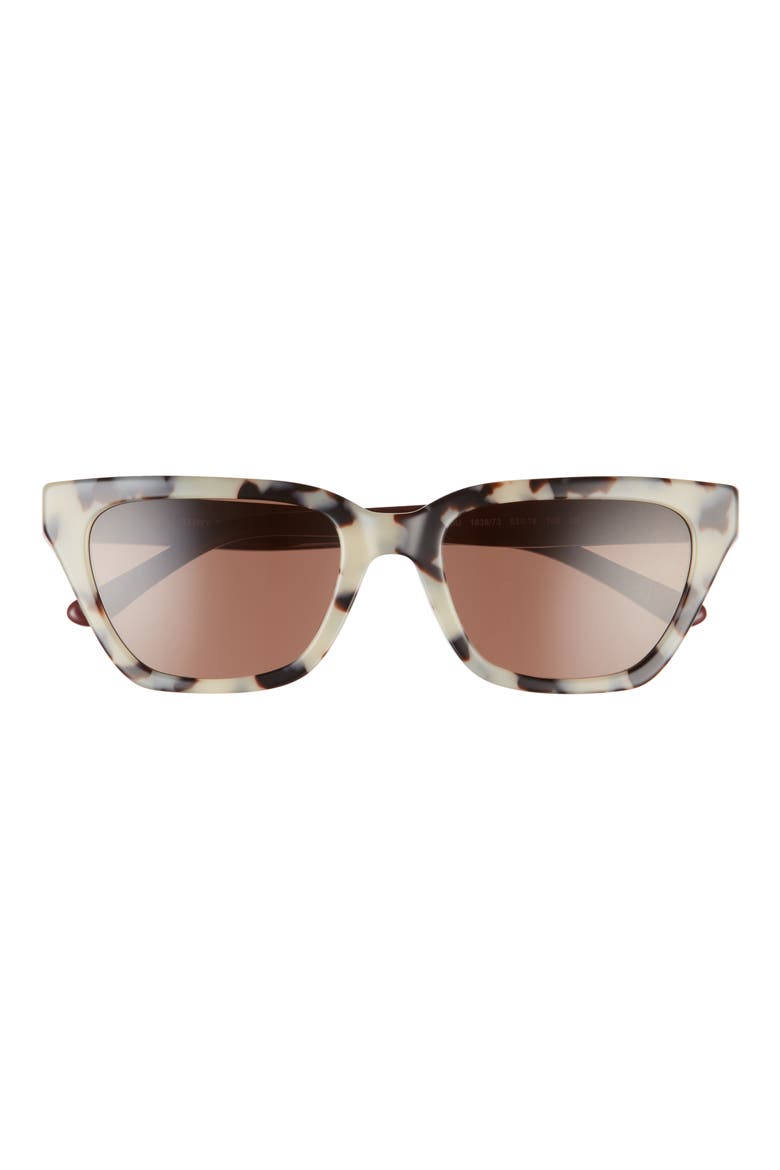 53mm Cat Eye Sunglasses, Main, color, GREY TORT/ SOLID BROWN