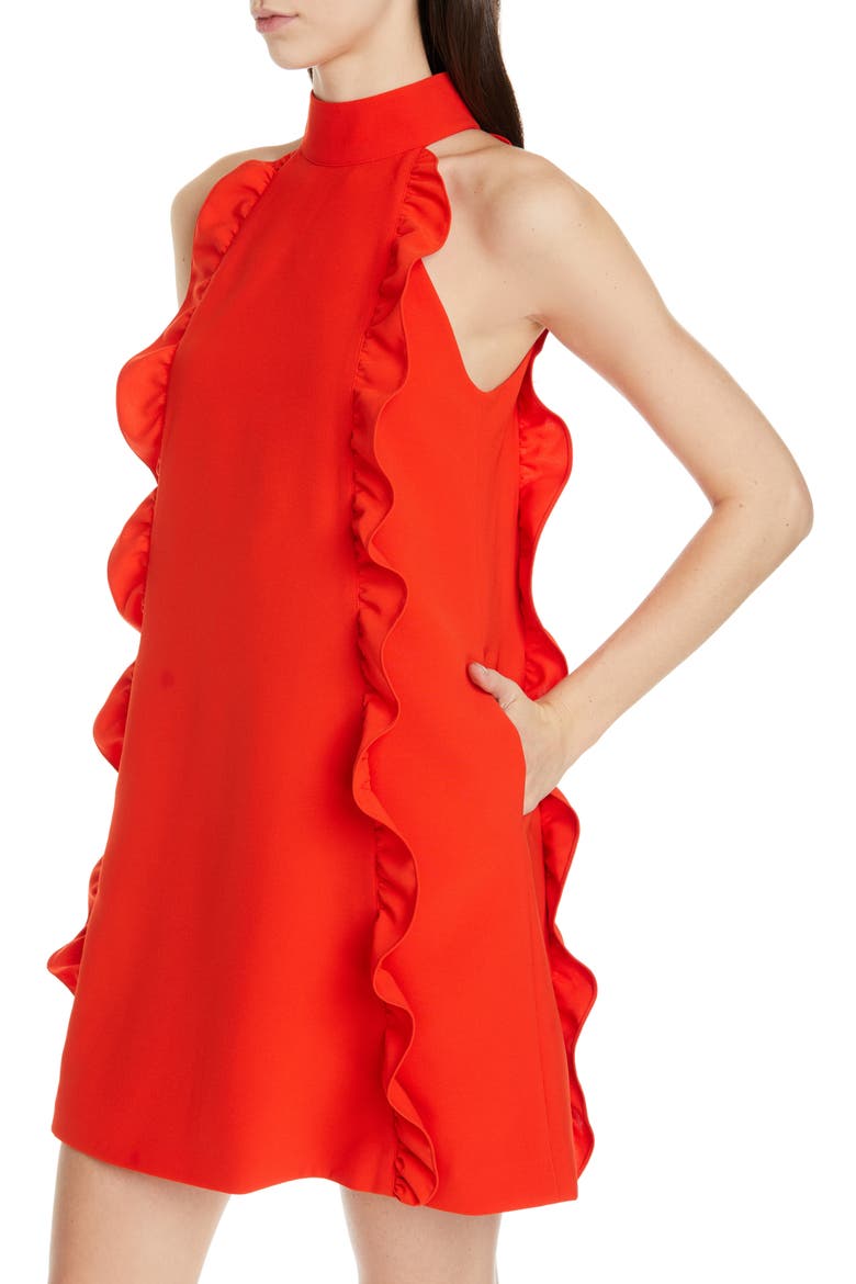 Torriya Ruffle Tunic Dress, Alternate, color, DARK ORANGE