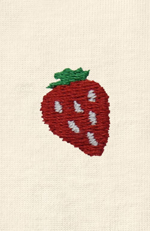 Dalix Womens Lil Strawberry Jersey Tee In Neutral