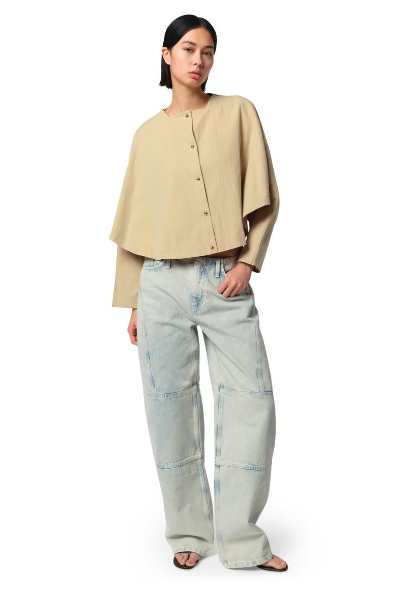Quinn Water Repellent Cotton Blend Cape Jacket, Alternate, color, SANDSTONE