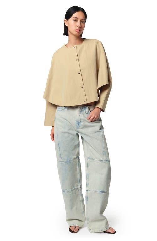 Apparis Quinn Water Repellent Cotton Blend Cape Jacket In Sandstone