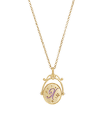 Fable England X Initial Xeranthemum Gold Spinner Chain Necklace