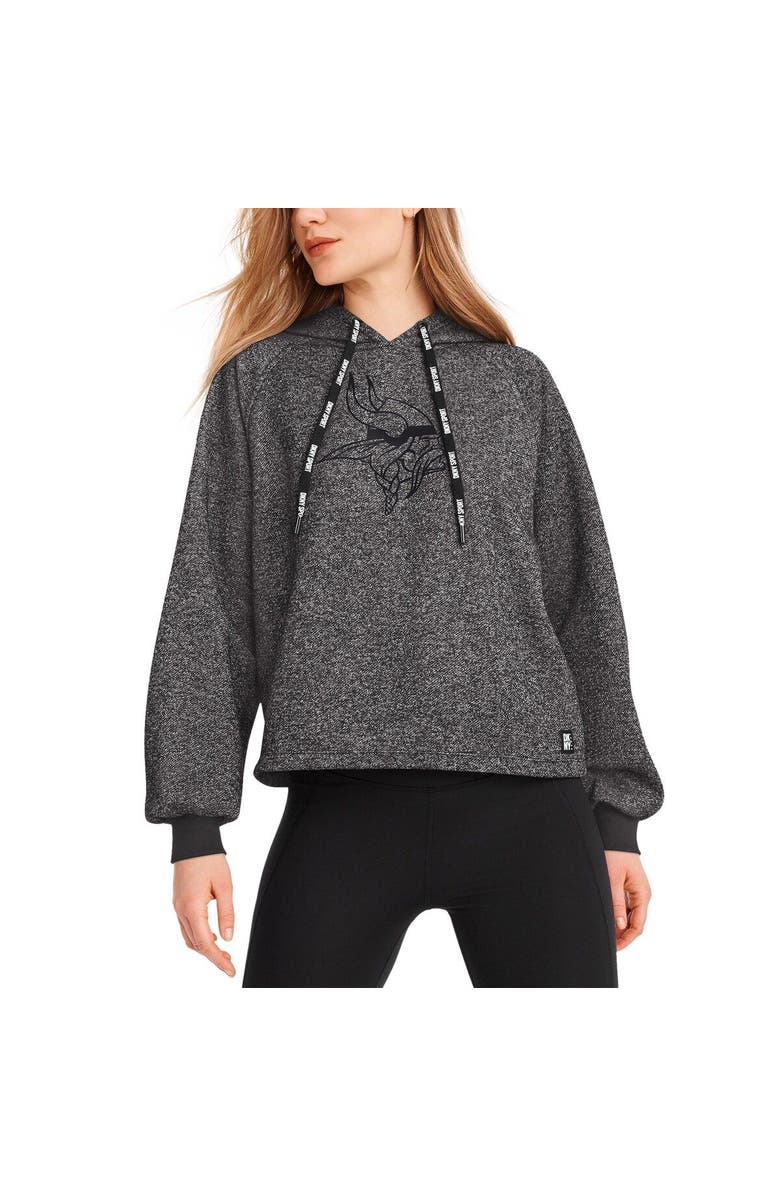 DKNY SPORT Women's DKNY Sport Black Minnesota Vikings Debbie Dolman Raglan Pullover Hoodie, Alternate, color, Black
