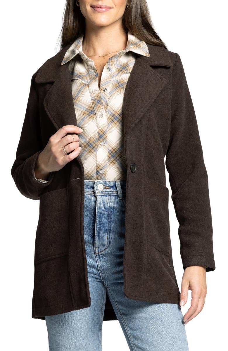 Thread & Supply Willa Coat, Main, color, Coffee Bean