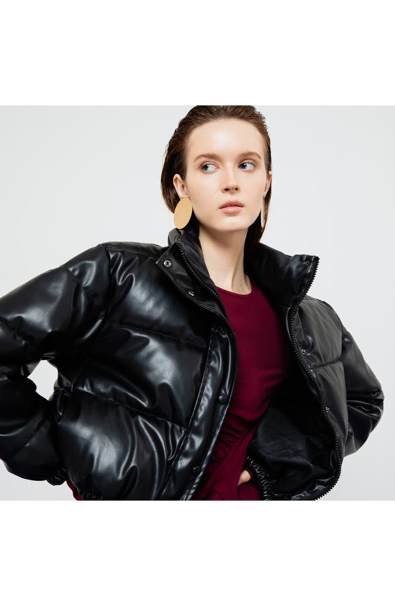 ATS Lyra Quilted Leather Jacket, Alternate, color, Black