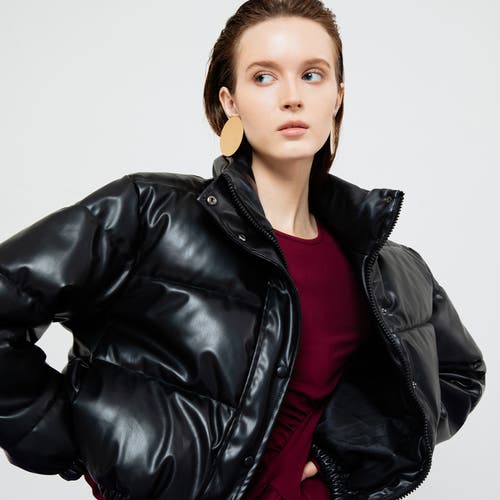 Ats Lyra Quilted Leather Jacket In Black